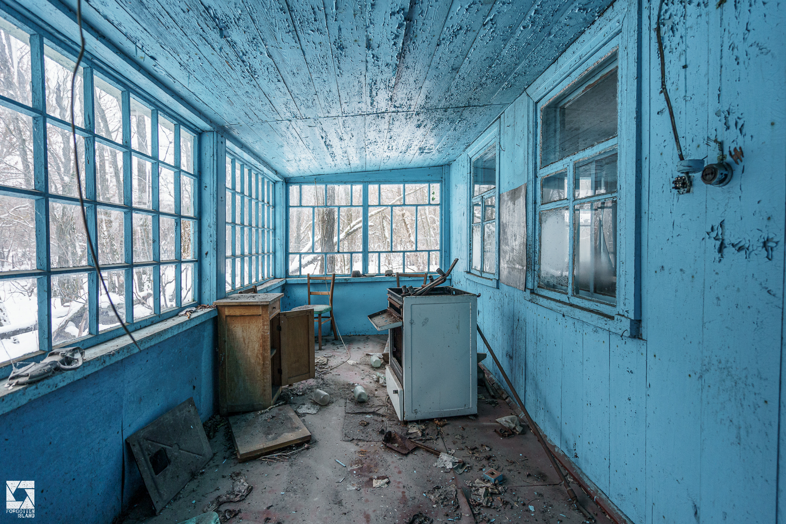 Blue Cottage in the Chernobyl Zone