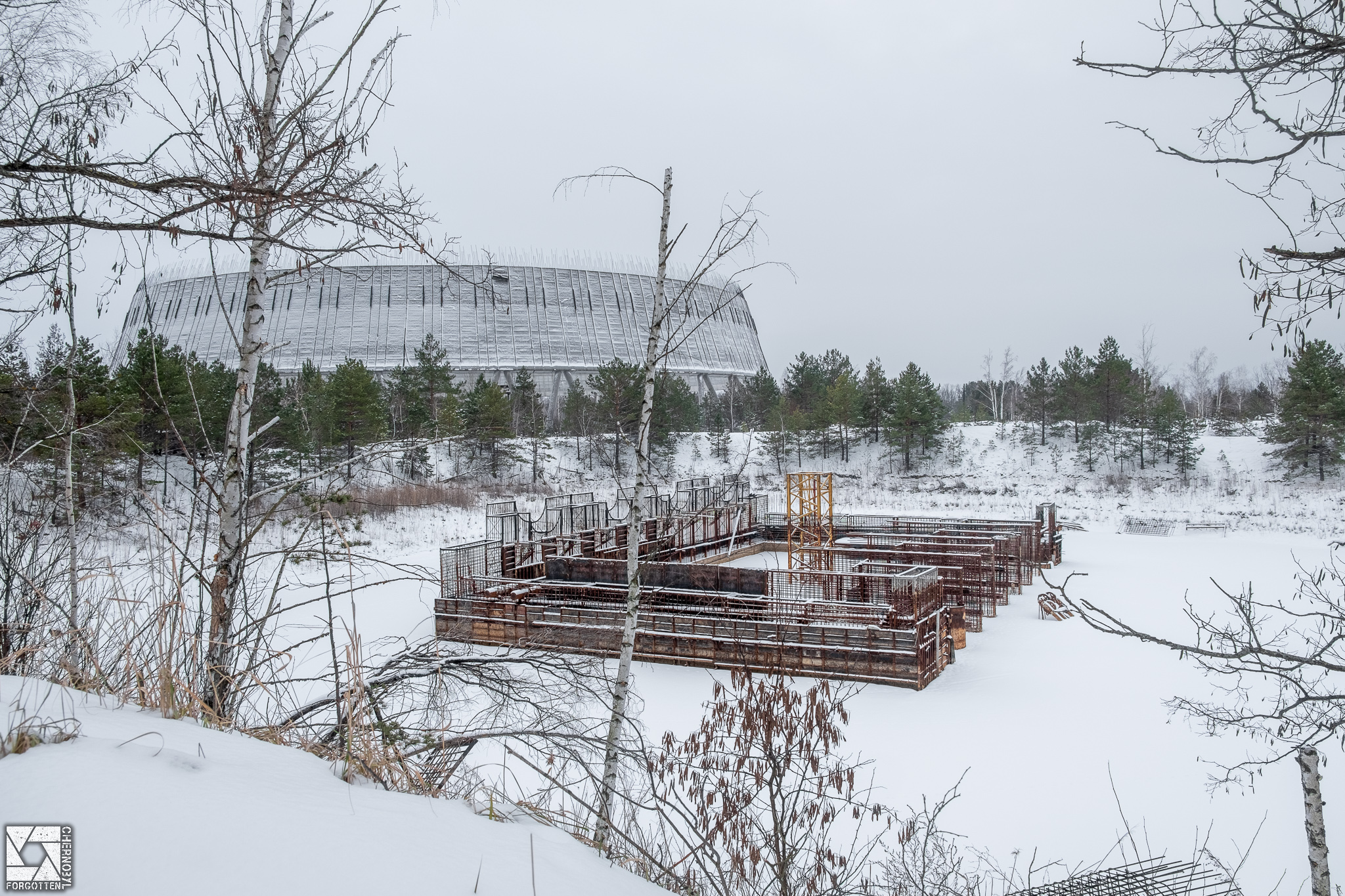 Chernobyl Cooling Towers in Winter