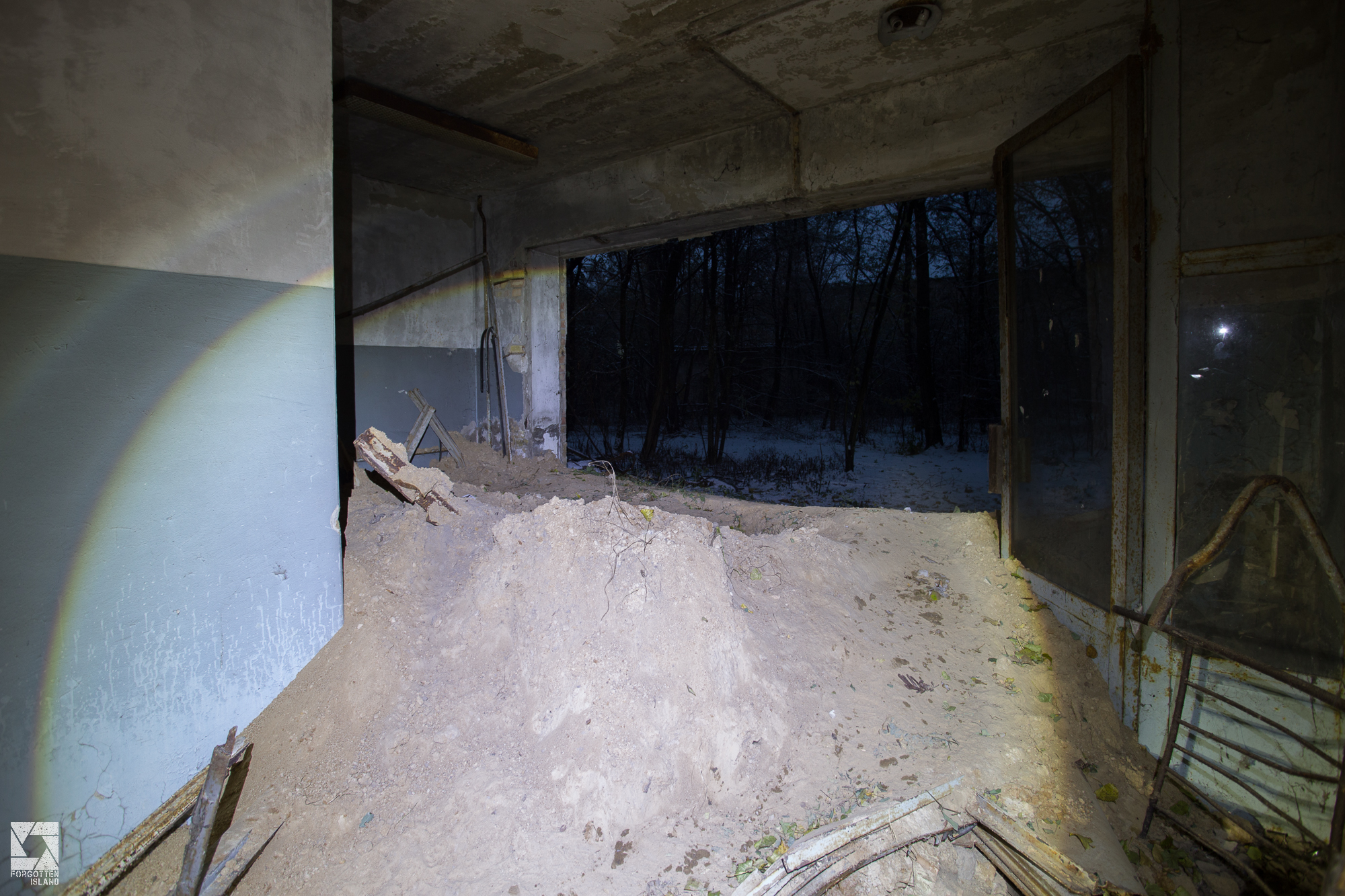 Pripyat Hospital at Night