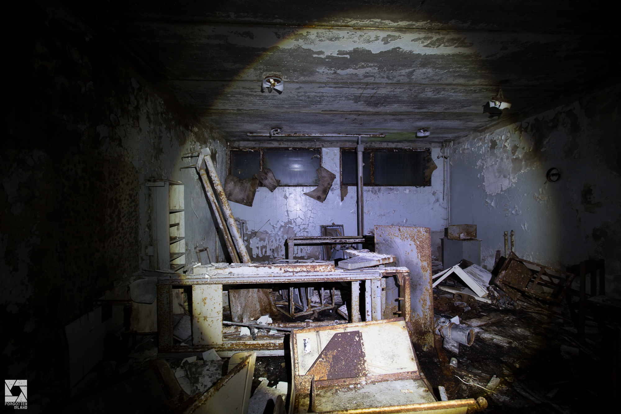 Pripyat Hospital at Night