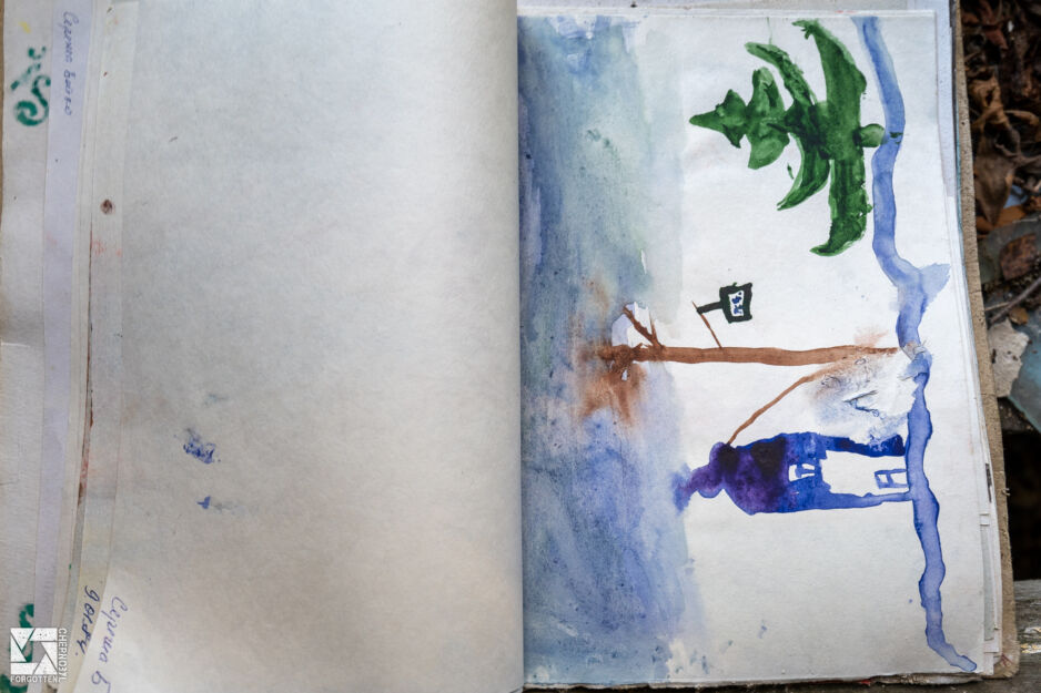 Drawings made by children in Nursery No. 10 (Cheburashka) in Pripyat in 1984.