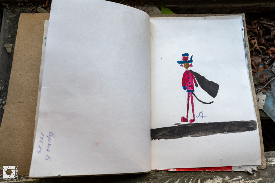 Drawings made by children in Nursery No. 10 (Cheburashka) in Pripyat in 1984.