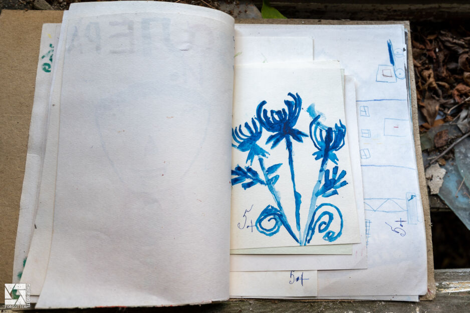 Drawings made by children in Nursery No. 10 (Cheburashka) in Pripyat in 1984.