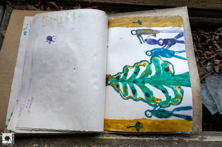 Drawings made by children in Nursery No. 10 (Cheburashka) in Pripyat in 1984.