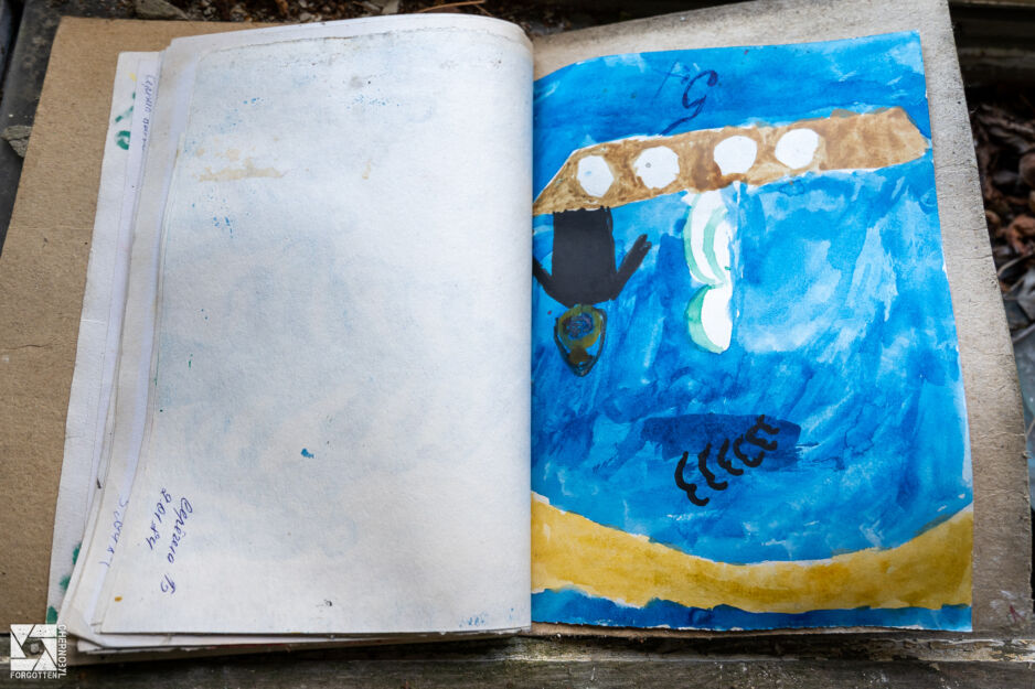 Drawings made by children in Nursery No. 10 (Cheburashka) in Pripyat in 1984.