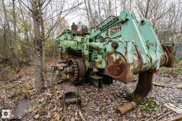 Komatsu D155W remote control bulldozer in Chernobyl