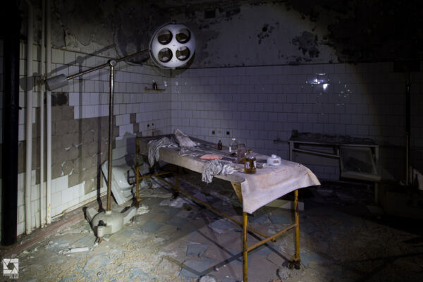 Pripyat Hospital at Night