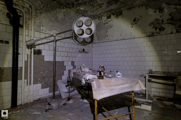 Pripyat Hospital at Night