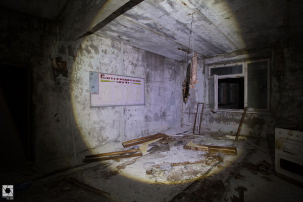 Pripyat Hospital at Night