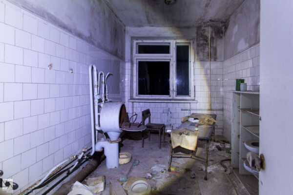 Pripyat Hospital at Night