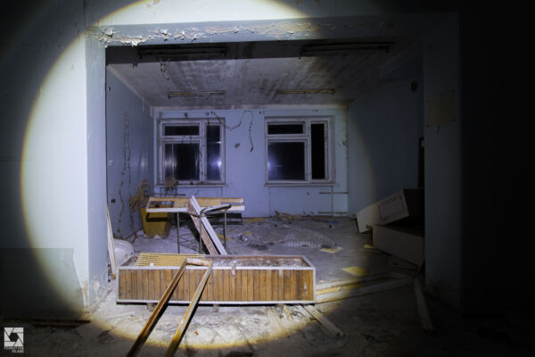 Pripyat Hospital at Night