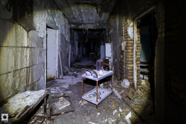 Pripyat Hospital at Night