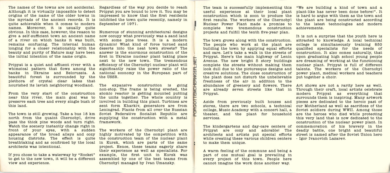 1976 Pripyat Photo Album Book - English Translation